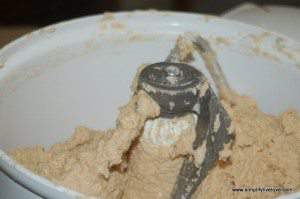 You want to add flour until the Bosch bowl is clean (that means no dough is stuck to the sides) while mixing.