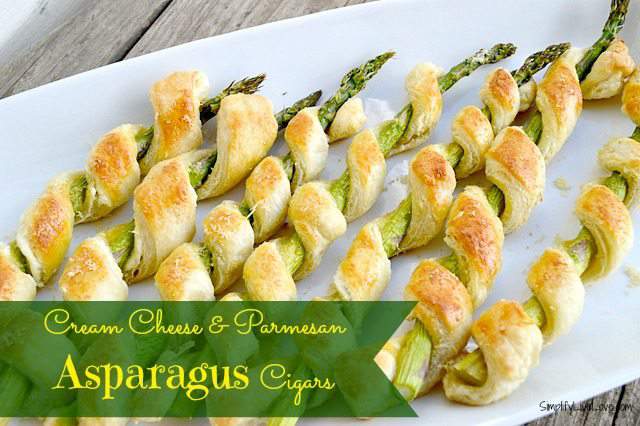 cream cheese and parmesan aspargus cigars