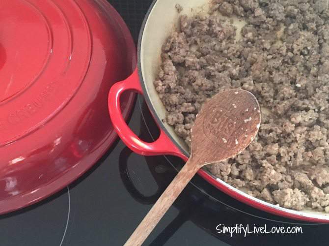 cook sausage for the make ahead breakfast casserole